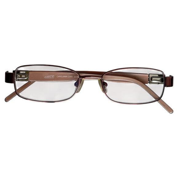 Coach Carolann Metal Bordeaux (244) Eyeglasses Frames, 49-16-135 - Picture 1 of 6